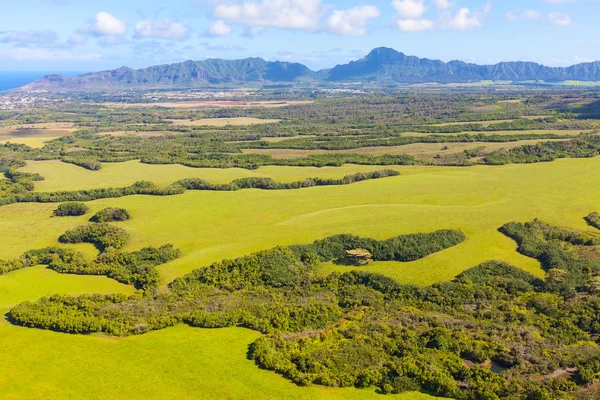 Vista kauai desde el helicóptero — Foto de Stock