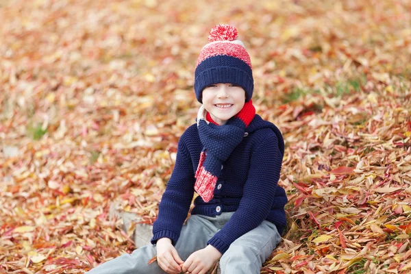 Niño en otoño — Foto de Stock