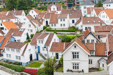 Eski şehirde stavanger, Norveç