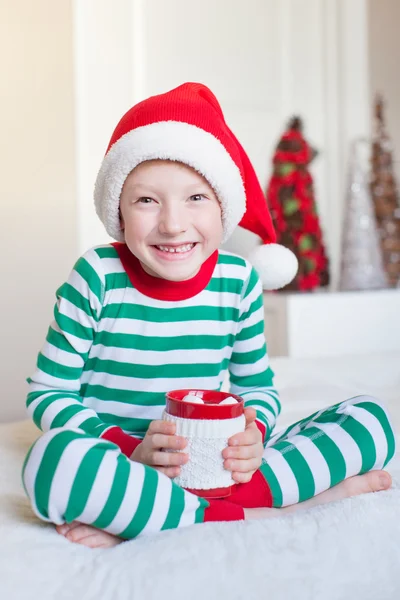 Kid på jul — Stockfoto