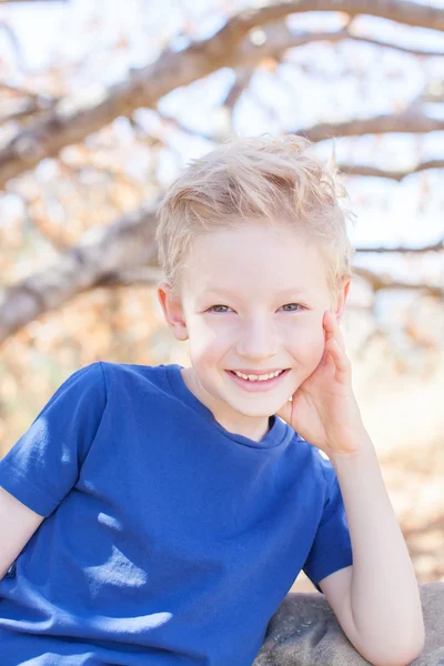 Niño en el árbol — Foto de Stock