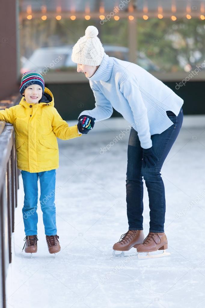 family ice skating