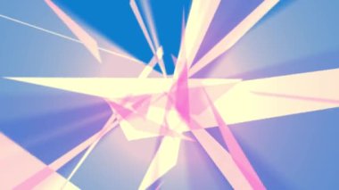 Soyut canlandırılmış arkaplan, kusursuz bir şekilde döngülenmiş. Keskin açılı şekiller çerçevede kaotik bir şekilde döner.