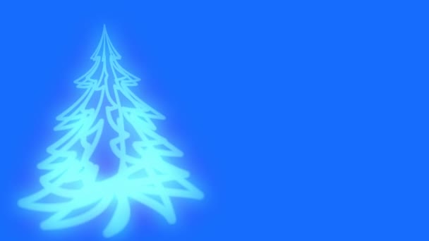 Árbol de Navidad azul (fondo vacío ) — Vídeos de Stock