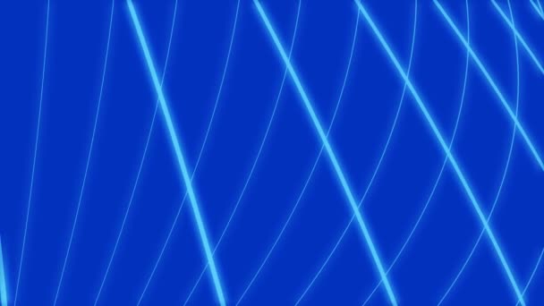 Rotation av ljusa linjer (blå) — Stockvideo
