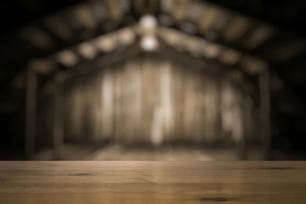 Desk in old wooden interior — Stock Photo, Image