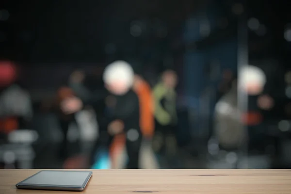 Modern tablet on table — Stock Photo, Image