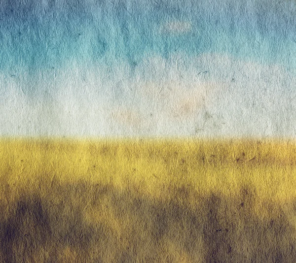 Campo e cielo illustrazione — Foto Stock