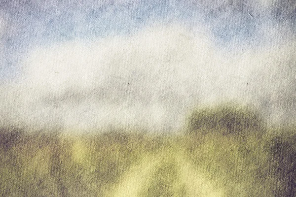 Field and sky illustration — Stock Photo, Image