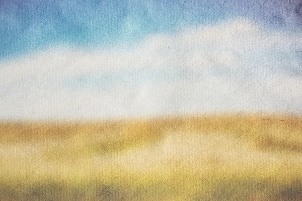 Field and sky illustration — Stock Photo, Image