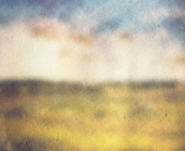 Field and sky illustration — Stock Photo, Image