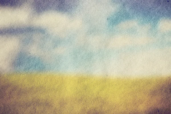 Field and sky illustration — Stock Photo, Image