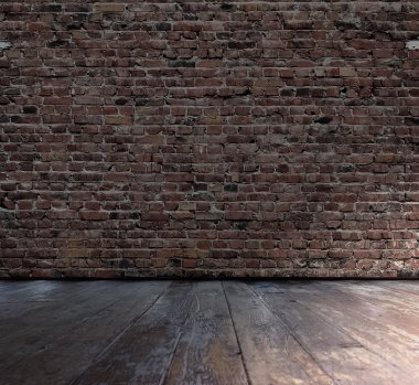 Tuğla duvarlı eski oda