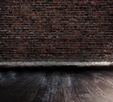 Tuğla duvarlı eski oda