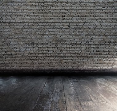 Tuğla duvarlı eski oda