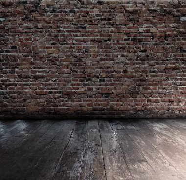 Tuğla duvarlı eski oda