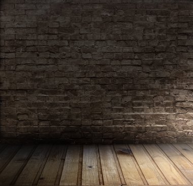 Tuğla duvarlı eski oda