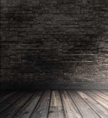 Tuğla duvarlı eski oda