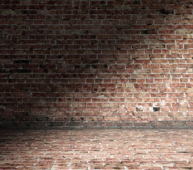 Tuğla duvarlı eski oda