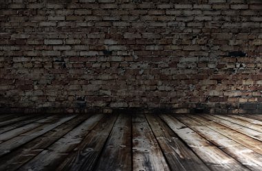 Tuğla duvarlı eski oda
