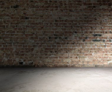 Tuğla duvarlı eski oda