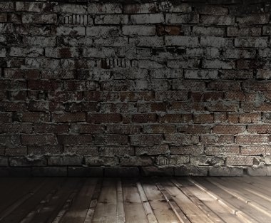 Tuğla duvarlı eski oda