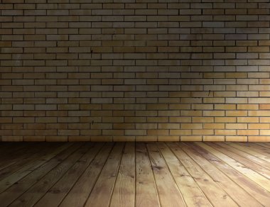 Tuğla duvarlı eski oda