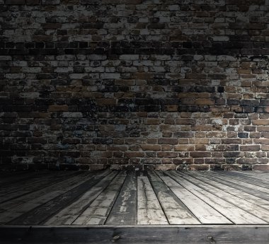 Tuğla duvarlı eski oda