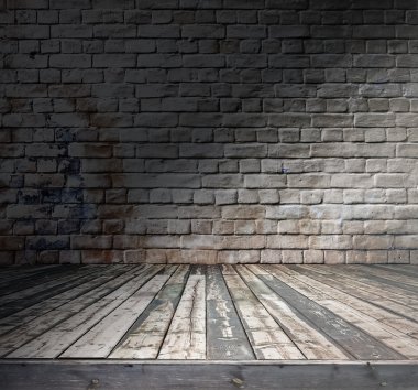 Tuğla duvarlı eski oda