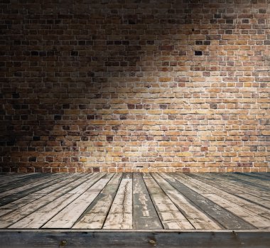 Tuğla duvarlı eski oda