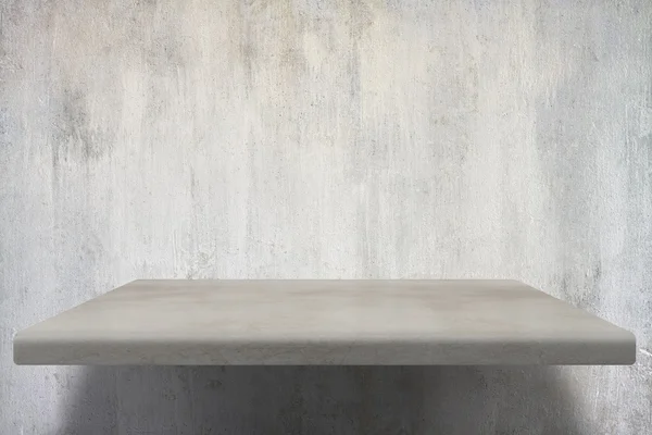 Empty shelves on concrete wall — Stock Photo, Image