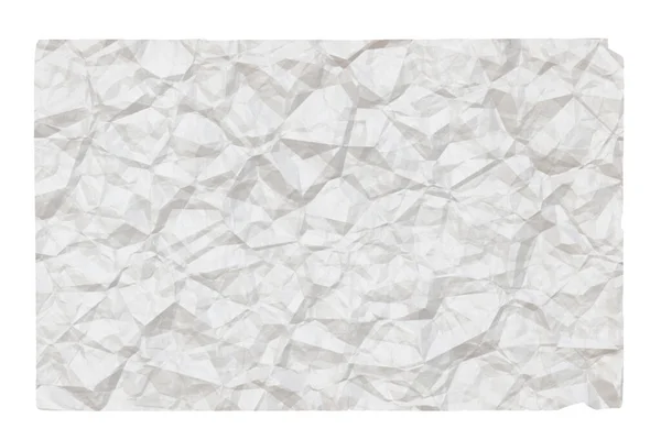 Kertas Kosong Lama Kusut Dengan Copyspace Terisolasi Latar Belakang Putih — Stok Foto
