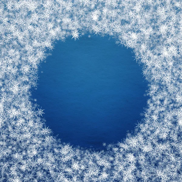 Blu Inverno Sfondo Natale Con Fiocchi Neve — Foto Stock