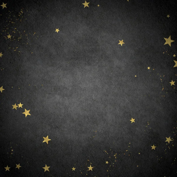 Confete Natal Textura Glitter Dourada Fundo Escuro — Fotografia de Stock