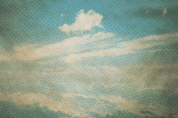 Padrão Céu Retro Textura Papel Velho Nuvens Vintage — Fotografia de Stock