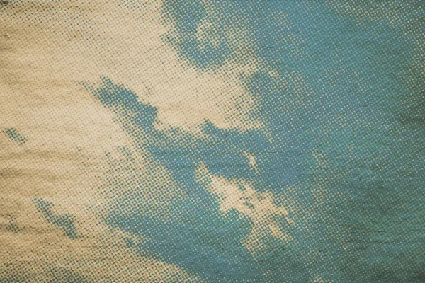 Retrò Modello Cielo Carta Vecchia Texture Nuvole Vintage — Foto Stock