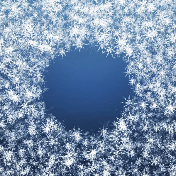 Blau Winter Weihnachten Hintergrund Mit Schneeflocken — Stockfoto
