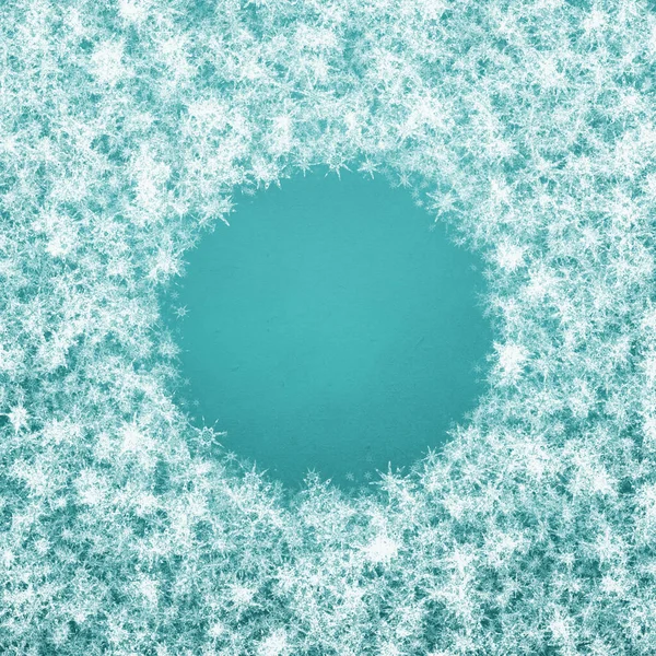 Blu Inverno Sfondo Natale Con Fiocchi Neve — Foto Stock