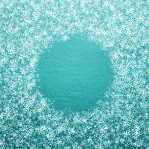 Синій Зимовий Різдвяний Фон Сніжинками — стокове фото