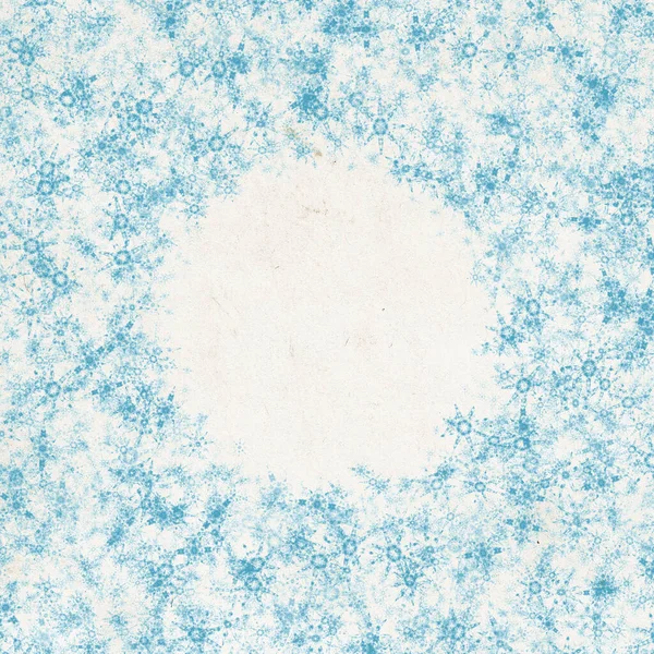 Bleu Hiver Noël Fond Avec Flocons Neige — Photo