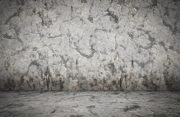 Chambre Vide Avec Mur Plâtre Fond Gris — Photo