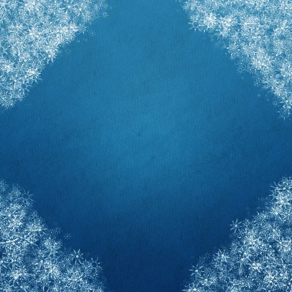 Blau Winter Weihnachten Hintergrund Mit Schneeflocken — Stockfoto