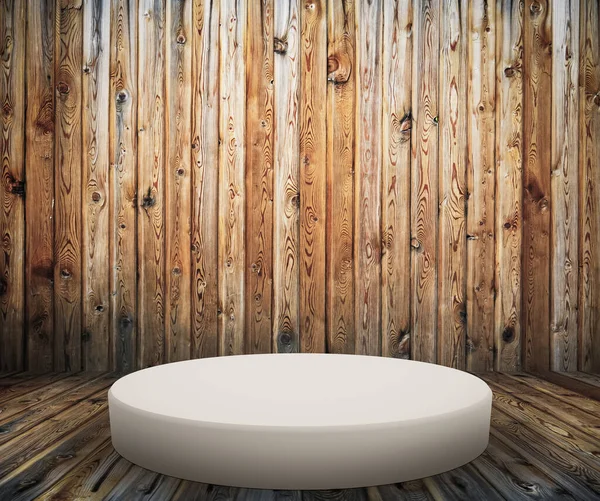 Podium Floor Old Interior Wooden Wall — Stock Photo, Image