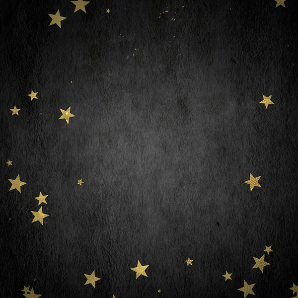 Karácsonyi Konfetti Arany Csillám Textúra Egy Sötét Háttér — Stock Fotó