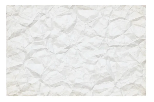 Oud Blanco Verfrommeld Papier Met Kopieerruimte Geïsoleerd Witte Achtergrond — Stockfoto
