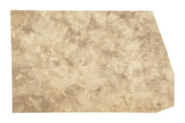 kırpma yolu olan beyaz arkaplanda izole edilmiş eski kağıt