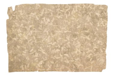 kırpma yolu olan beyaz arkaplanda izole edilmiş eski kağıt
