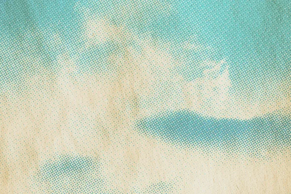 Motif Ciel Rétro Sur Vieille Texture Papier Nuages Vintage — Photo