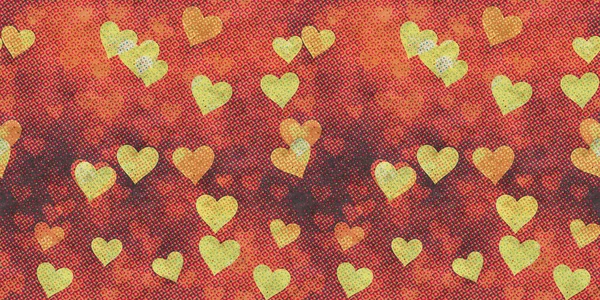 Abstract Seamless Hearts Raster Background Pattern — Stock Photo, Image