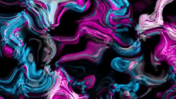 蓝色和粉色水彩画抽象动画背景 — 图库视频影像